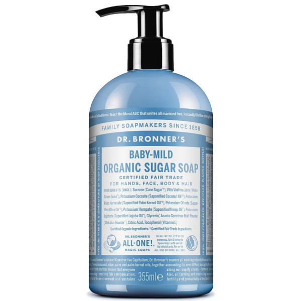 Dr. Bronner's Organic Sugar Soap Baby-Mild, 355 ml