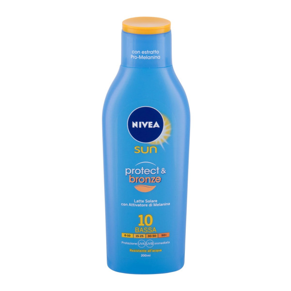 Nivea Sun Lotion Spf10 Protect & Bronze, 200 ml