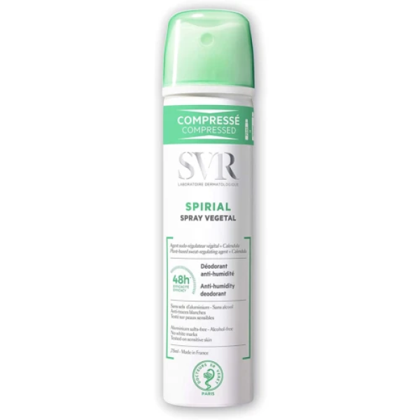 SVR Spirial 48H Vegetal Anti-Perspirant Deodorant Spray, 75 ml