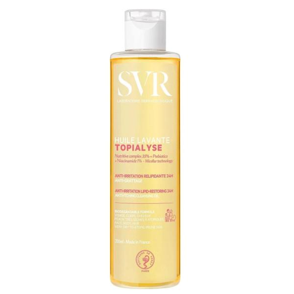 SVR Topialyse Anti-Itching Cleansing Oil, 200 ml