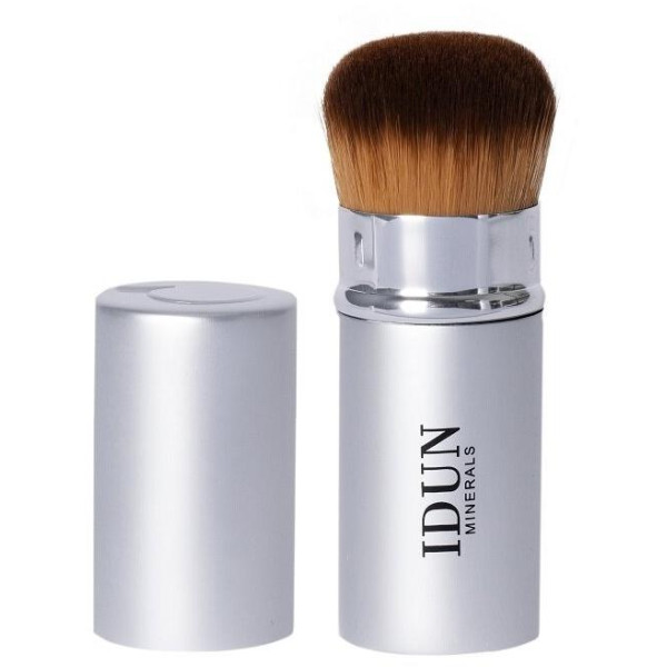 IDUN Minerals Travel Loose jumestuskreem ja puudripintsel Kabuki nr. 8002