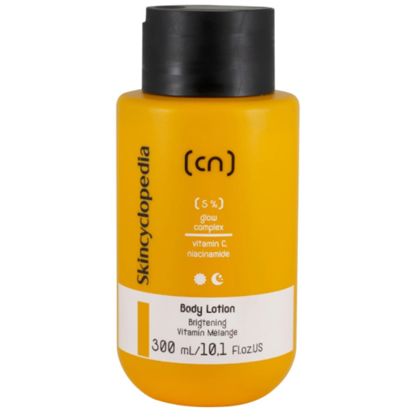 Skincyclopedia Body Lotion Brightening Vitamin Melange kehakreem 5% särakompleksiga, vit. C, niatsiinamiid ja vit. E, 300 ml