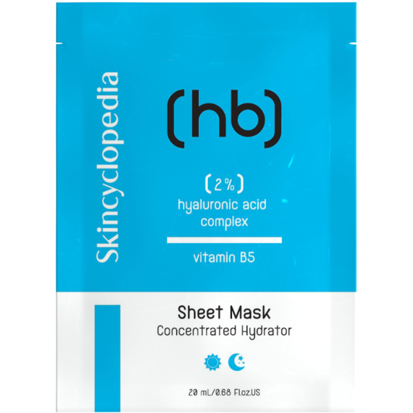 Skincyclopedia Sheet Mask Concentrated Hydrator niisutav lehtmask hüaluroonhappe ja vit.B-ga, 1 tk.