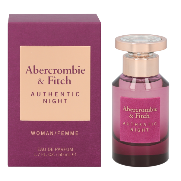 Abercrombie & Fitch Authentic Night Women EDP parfüümvesi naistele, 50 ml