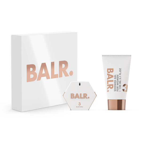 BALR. 3 FOR WOMEN komplekt naistele (EDP, 50 ml + dušigeel, 150 ml)