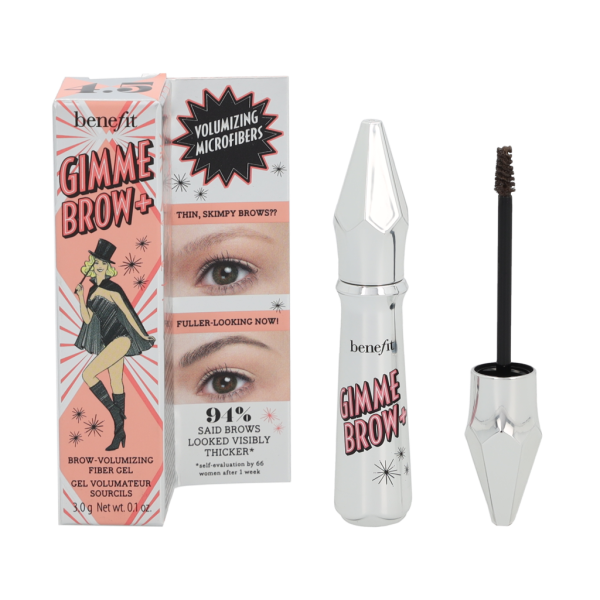 Benefit Gimme Brow+ Brow-Volumising Fibre Gel kulmugeel, toon: 4,5 Medium/Neutral Deep Brown, 3 g