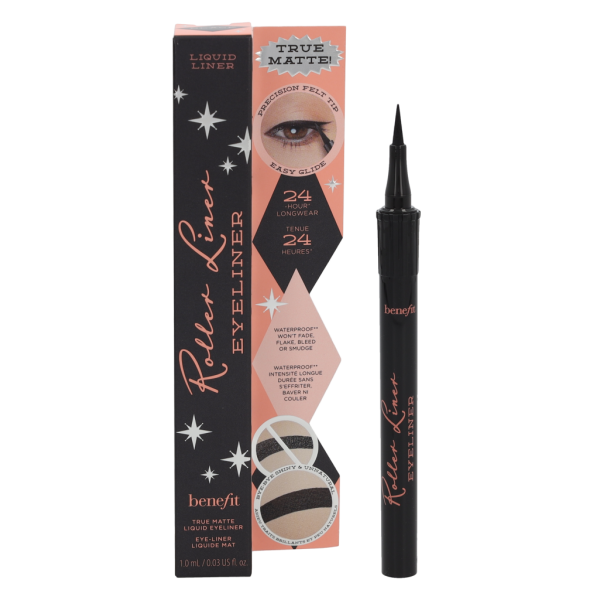 Benefit Roller Liner True Matte Liquid Eyeliner vedel silmapliiats, toon: Black, 1 ml