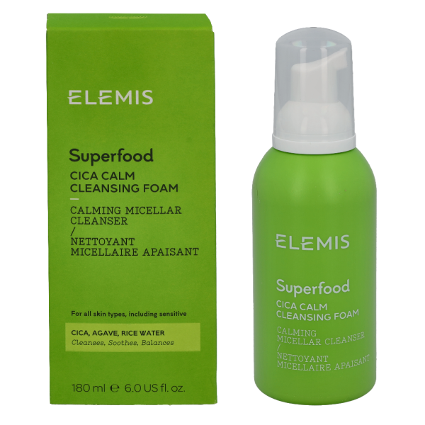 Elemis Superfood CICA Calm Cleansing Foam nahka rahustav ja sügavpuhastav vaht, 180 ml