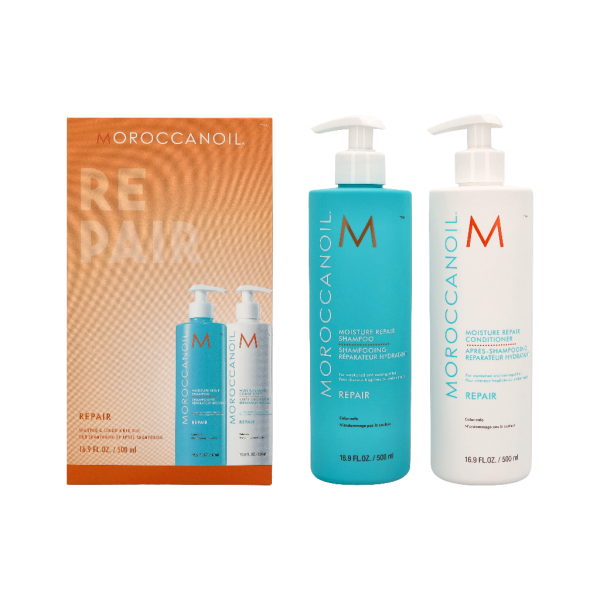 Moroccanoil Moisture Repair Shampoo & Conditioner Set juuksehoolduskomplekt (šampoon, 500 ml + palsam, 500 ml)