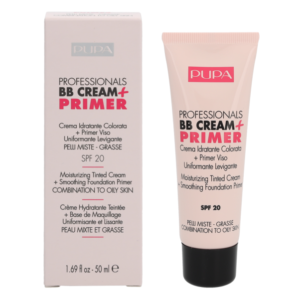 Pupa Milano Pupa Pupa Professionals BB Cream + Primer SPF 20 BB näokreem-meigipõhi, toon: 001 Nude, 50 ml