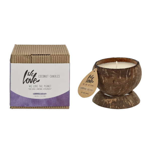 We Love The Planet Charming Chestnut Coconut Soywax Candle sojavahast küünal, 200 g