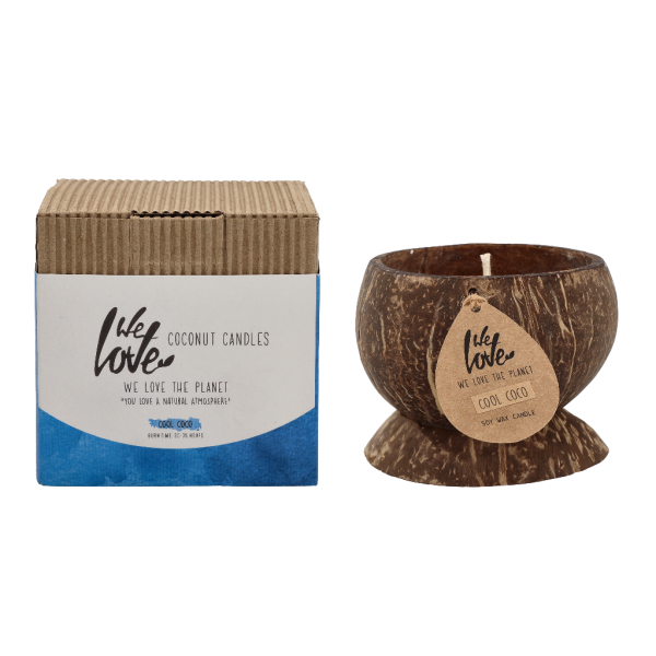 We Love The Planet Cool Coco Coconut Soywax Candle sojavahast küünal, 200 g