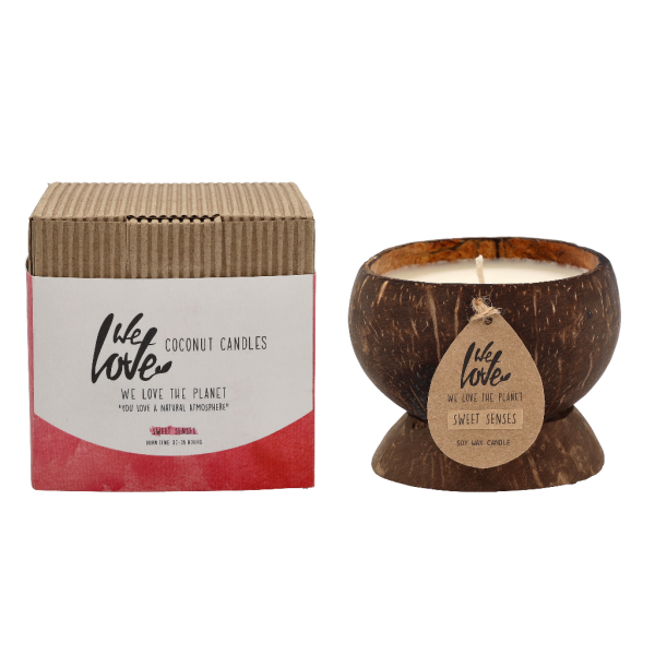 We Love The Planet Sweet Senses Coconut Soywax Candle sojavahast küünal, 200 g