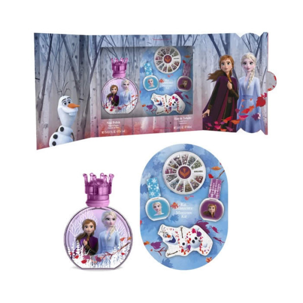 Disney Frozen II komplekt (EDT, 100 ml + 2 küünelakki + maniküüri tarvikud)