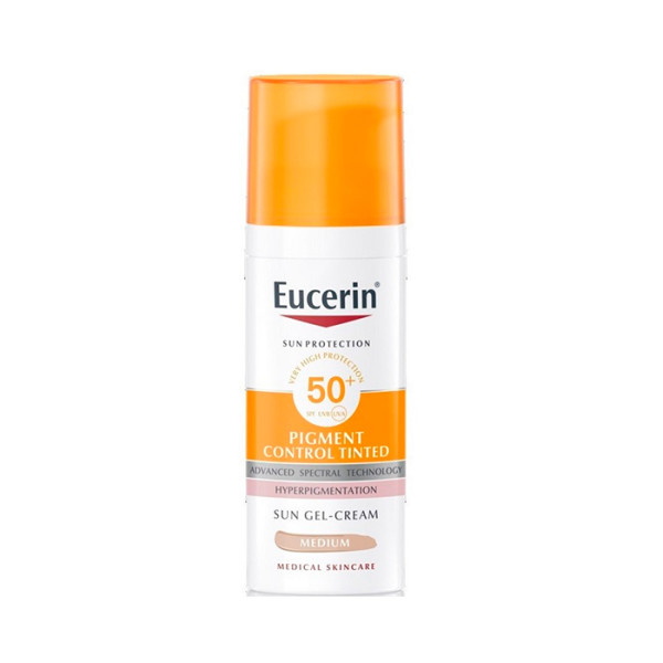 Eucerin Gel Cream Oil Control Color Medium SPF 50+ geeljas päikesekreem, 50 ml