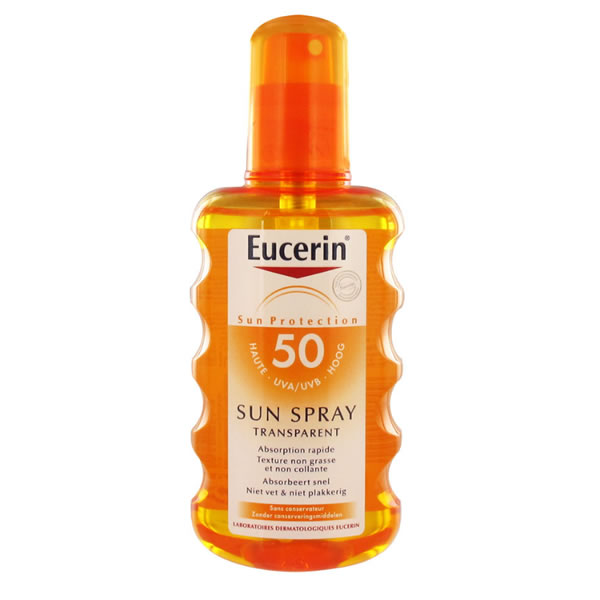 Eucerini päikesekaitse Sensitive Protect SPF 50+ Transparent Spray päikesekaitsesprei, 200 ml