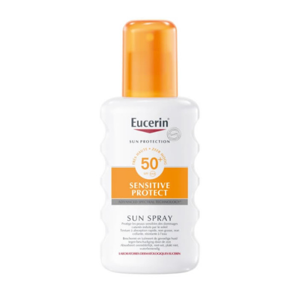 Eucerin Sun Protection Sensitive Protect Spray SPF 50+ pihustatav päikesekaitse, 200 ml