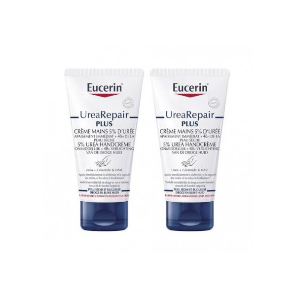 Eucerin UreaRepair PLUS kätekreem 5% uureaga, 2 x 75 ml