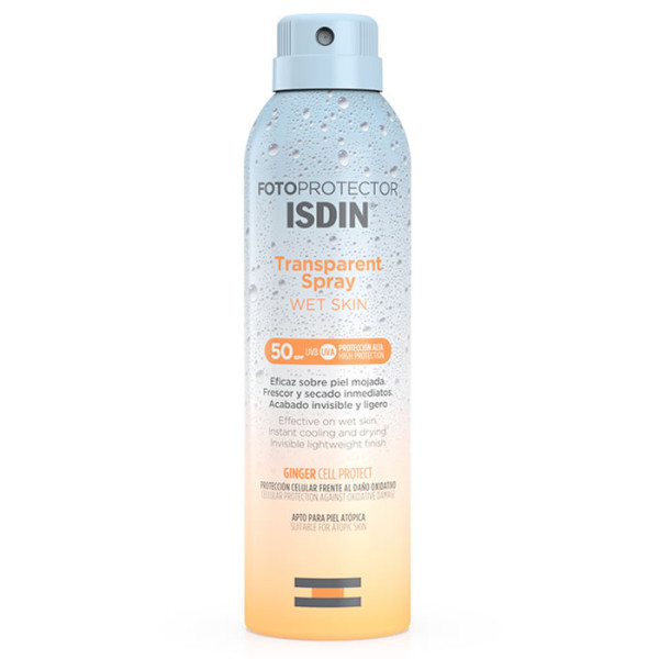 Isdin Fotoprotector Wet Skin Spray Läbipaistev päikesekaitsesprei SPF 50+, 100 ml