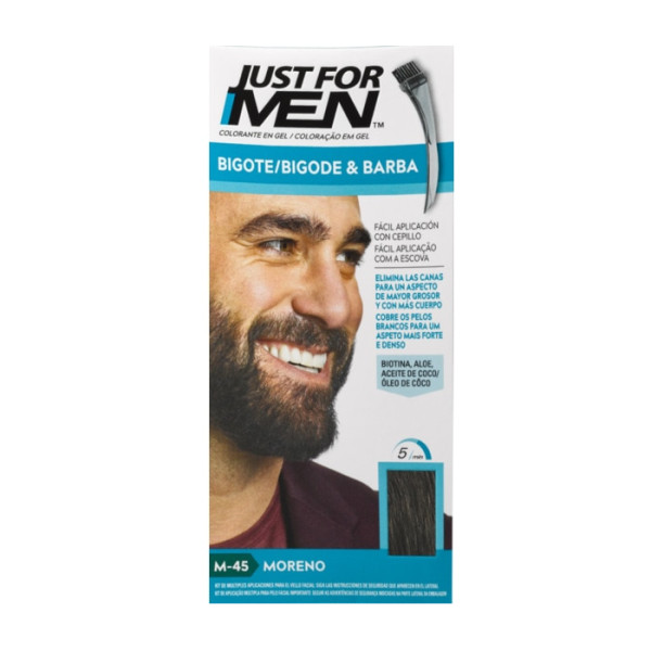 Just For Men Mustache & Beard Vuntsi- ja habemevärv, tumepruun M-45, 28,4 g