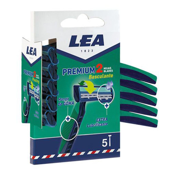 Lea Premium 2 Tilting Blades Disposable Blades ühekordse kasutusega habemenuga komplekt, 5 tk.