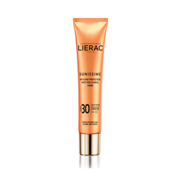 Lierac Sunissime Protective BB Fluid Global Anti Aging Doré SPF 30 kaitsev BB näovedelik tooniga, toon: Golden, 40 ml