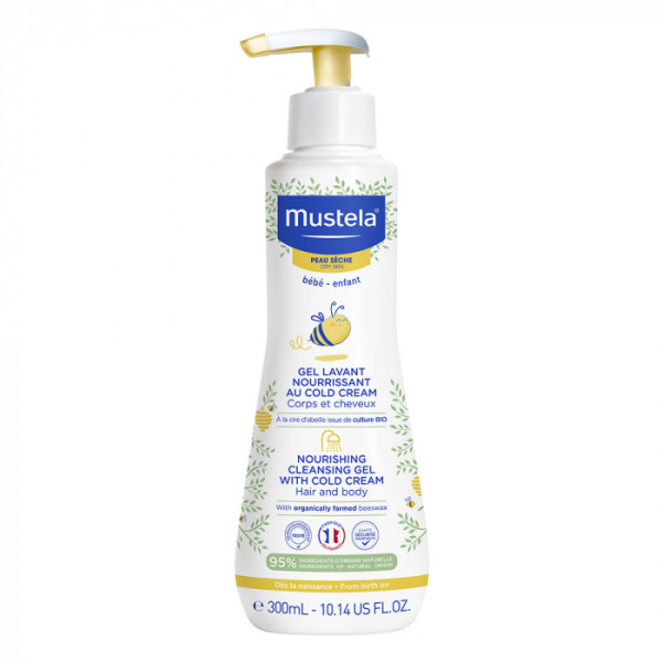 Mustela Bebe toitev puhastusgeel külmakreemiga, 300 ml