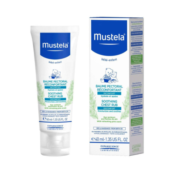 Mustela Bebe Soothing Chest Rub Cream rahustav rinnakreem lastele, 40 ml