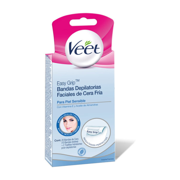 Veet Hair Removal Strips Sensitive Skin karvaeemaldusribad, 20 tk.