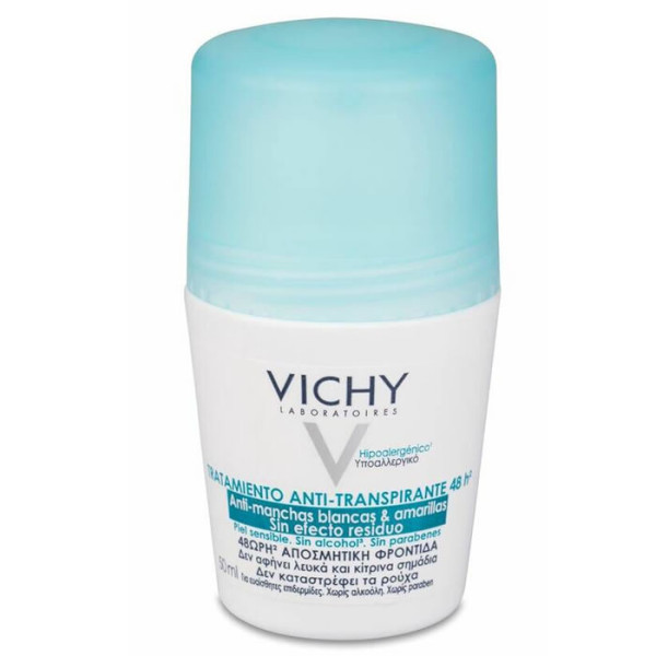 Vichy 48h Anti Perspirant Roll On Deodorant palliga higistamisvastane aine, 50 ml