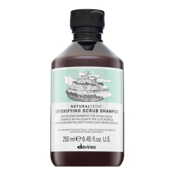 Davines Natural Tech Detoxifying Scrub Shampoo detoksifitseeriv koorimisega šampoon, 250 ml