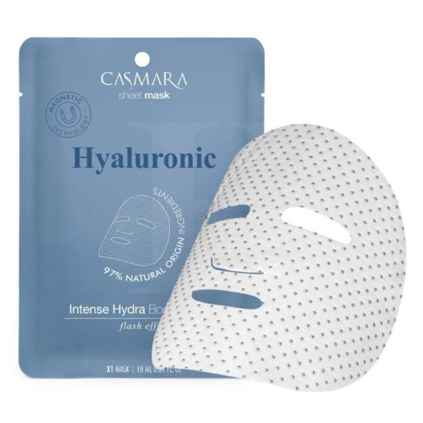 Casmara Intense Hydra Booster Sheet Mask Hyaluronic niisutav lehtmask granaatõuna ekstrakti ja hüaluroonhappega