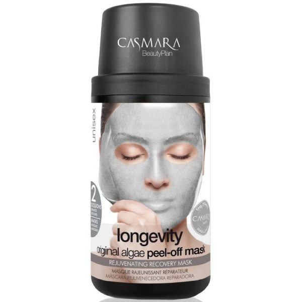 Casmara Longevity Algea Peel Off Mask Kit alginaadist näomask, sära andev ja taastav näonahka, 2 korda