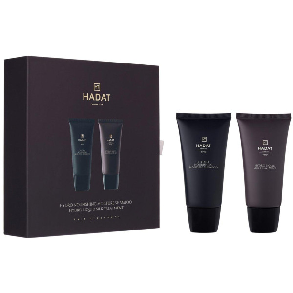 Hadat Cosmetics Gift Box Hydro Nourishing Moisture šampoon ja Hydro Liquid Silk Treatment juuksehoolduskomplekt