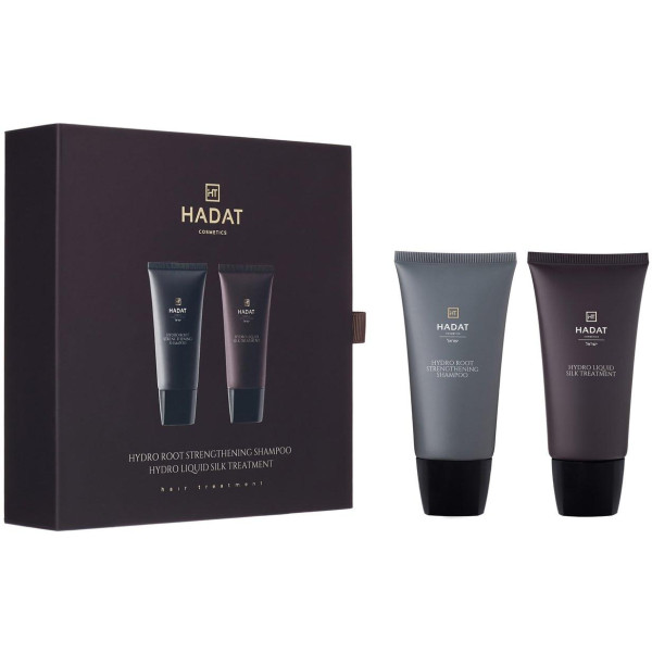 Hadat Cosmetics Gift Box Root Strengthening Shampoo ja Liquid Silk juuksehoolduskomplekt