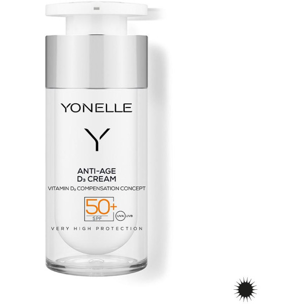 Yonelle Anti Age D3 Cream SPF 50+ Päikese eest kaitsev näokreem, 30 ml