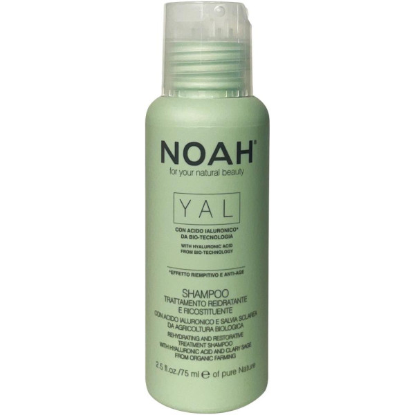 Noah YAL Rehydrating & Restorative Treatment Shampoo Taastav niisutav šampoon hüaluroonhappe ja salvei, 75 ml 