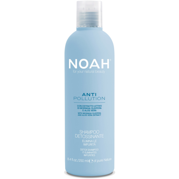 Noah Anti Pollution Detox Shampoo Puhastav-niisutav šampoon aaloe ja moringaõli ekstraktidega, 250 ml