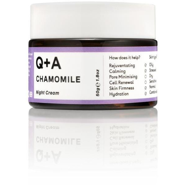 Q+A Chamomile Night Cream Rahustav öökreem, 50g