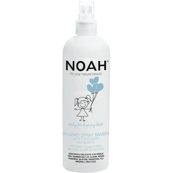 Noah Kids Spray Conditioner Laste juuksepalsam piima ja suhkruga, 250 ml 