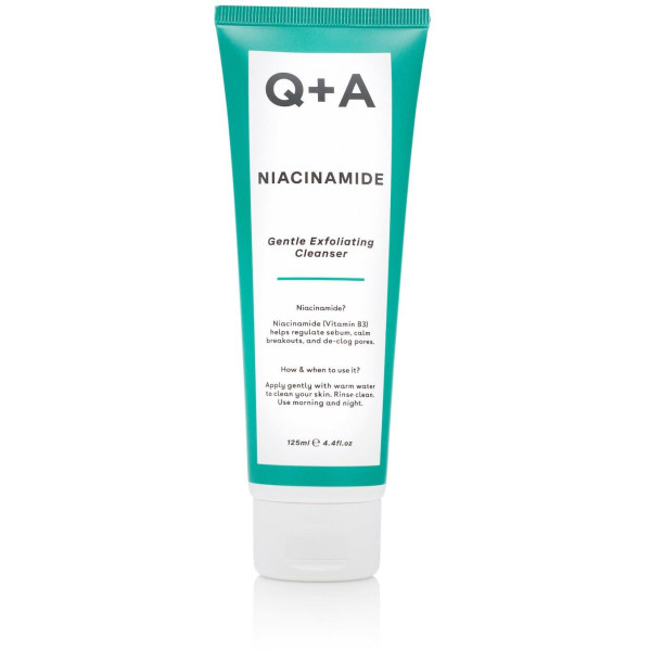 Q+A Niacinamide Gentle Exfoliating Cleanser Õrn kooriv näopesuvahend, 125 ml