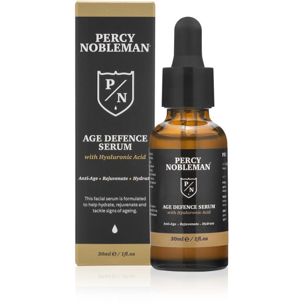 Percy Nobleman Age Defense Serum Taastav näoseerum hüaluroonhappega, 30 ml