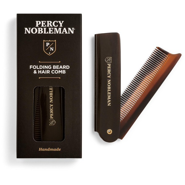 Percy Nobleman Folding Beard & Hair Comb Kokkupandav habeme ja vuntside kamm, 1tk