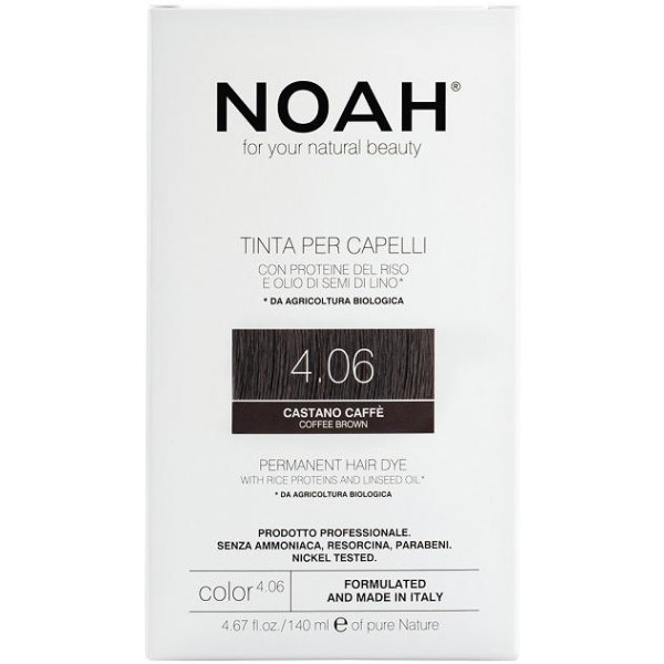 Noah Permanent Hair Dye 4.06 Coffee Brown Püsiv juuksevärv, 140 ml