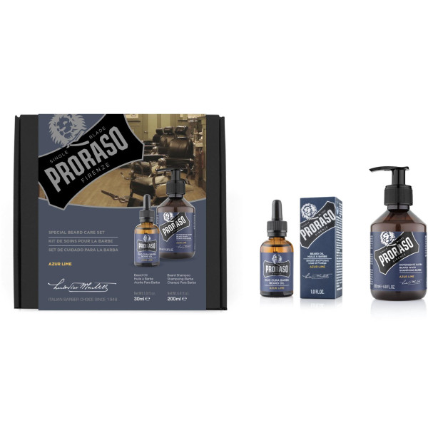 Proraso Duo Pack Azur Lime Beard Oil & Shampoo Habemehoolduskomplekt, 1tk