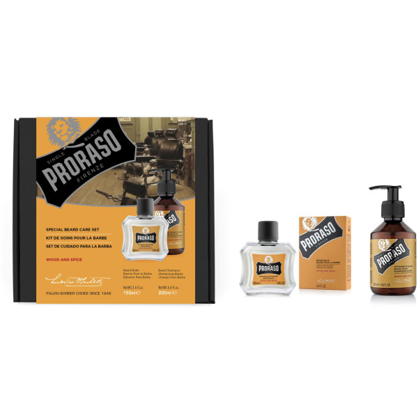 Proraso Duo Pack Wood & Spice Beard Balm & Shampoo Habemehoolduskomplekt, 1tk