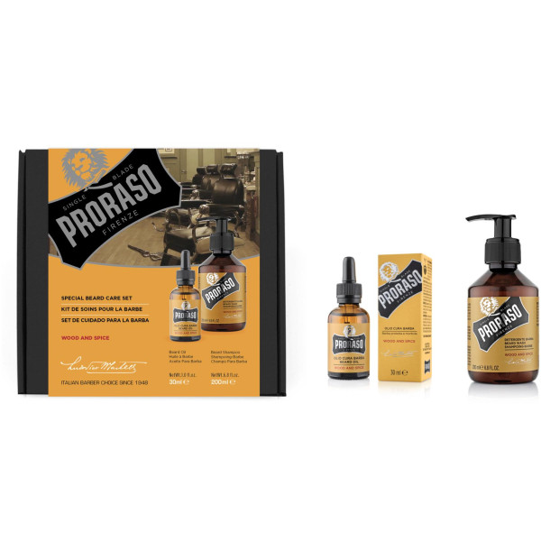 Proraso Duo Pack Wood & Spice Beard Oil & Shampoo Habemehoolduskomplekt, 1tk