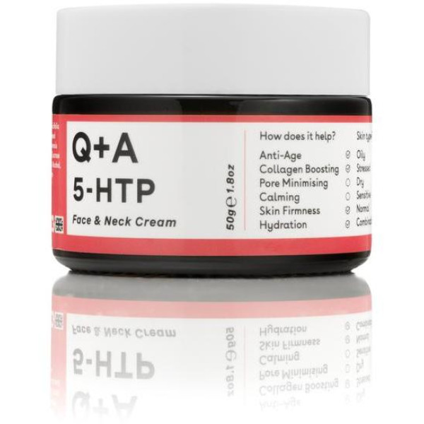 Q+A 5-HTP näo- ja kaelakreem Näo- ja kaelakreem, 50 ml