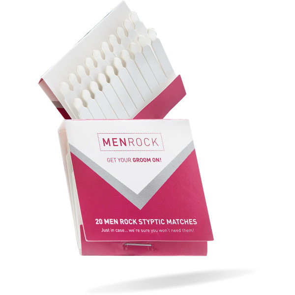 Men Rock Styptic Matches Veritsustikud, 20 tk.