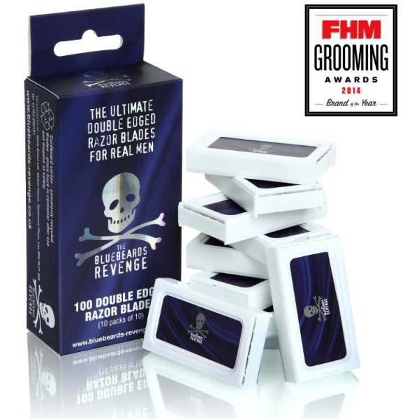 Bluebeards Revenge Double-Edge Razor Blades Pack Kahe teraga žiletiterad, 100 tk.